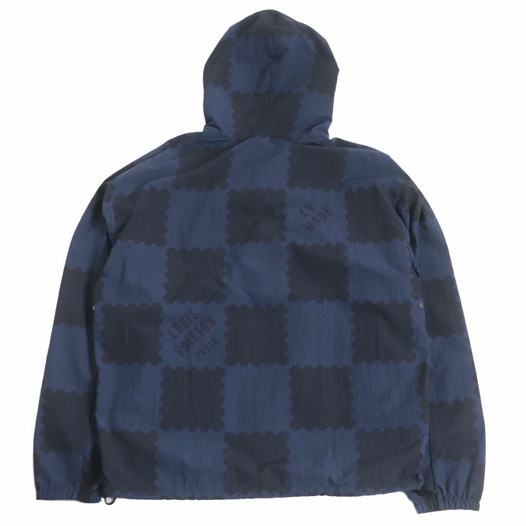 LOUIS VUITTON(ルイヴィトン)の極美品□22SS ルイヴィトン×NIGO ジャイアントダミエ レースアップ プルオーバー ウィンドブレーカー/アノラックパーカー 紺×黒 46 正規 メンズのジャケット/アウター(ナイロンジャケット)の商品写真