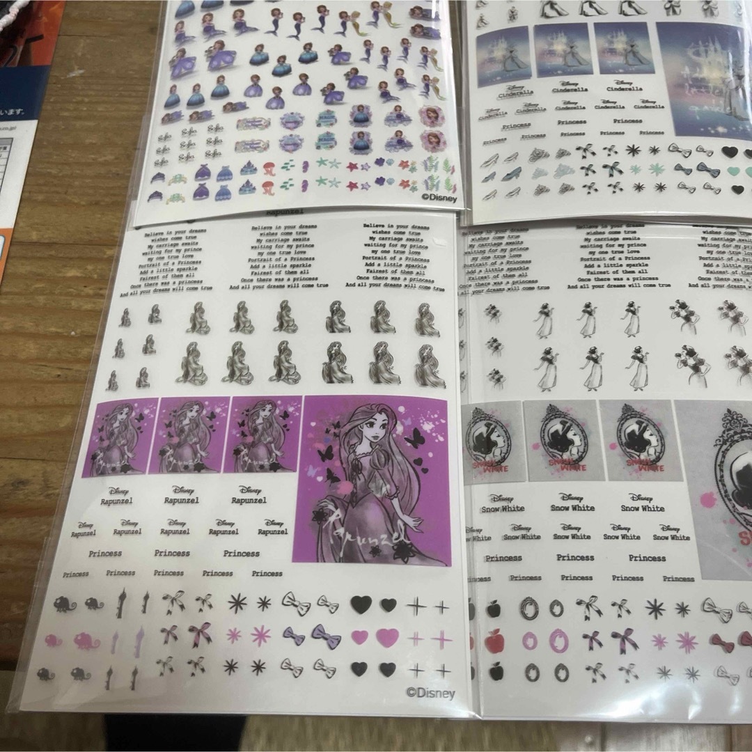 Disney(ディズニー)のディズニープリンセス　透明イラストデザインシート　 ハンドメイドの素材/材料(各種パーツ)の商品写真
