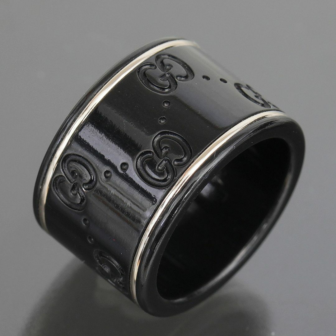 Gucci(グッチ)のグッチ GUCCI アイコン ワイド リング 5.5号 K18 コランダム 指輪 レディースのアクセサリー(リング(指輪))の商品写真