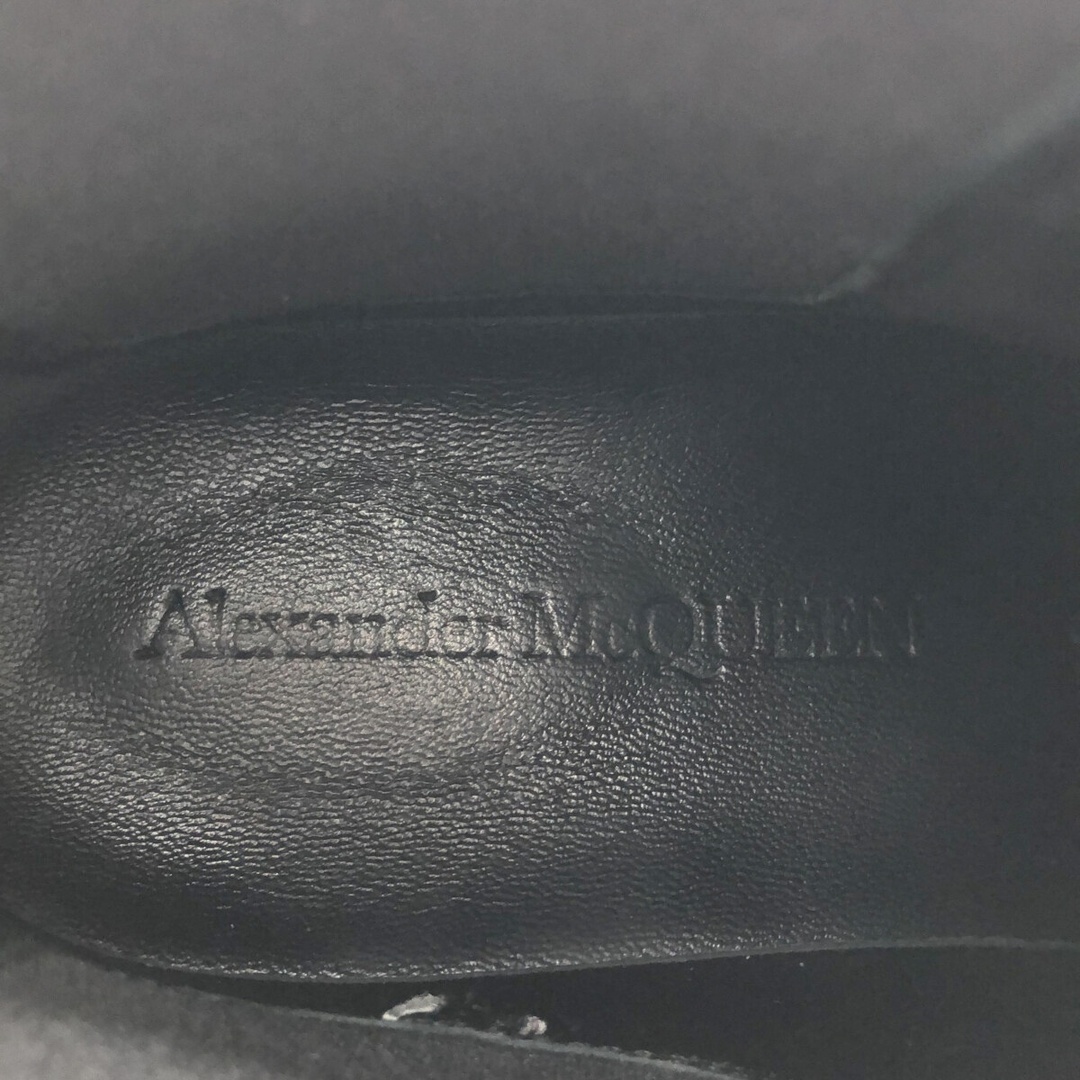 Alexander McQueen(アレキサンダーマックイーン)のALEXANDER McQUEEN アレキサンダーマックイーン サイドゴアハイブリッドレザーブーツ ホワイト 37 586398 レディースの靴/シューズ(ブーツ)の商品写真