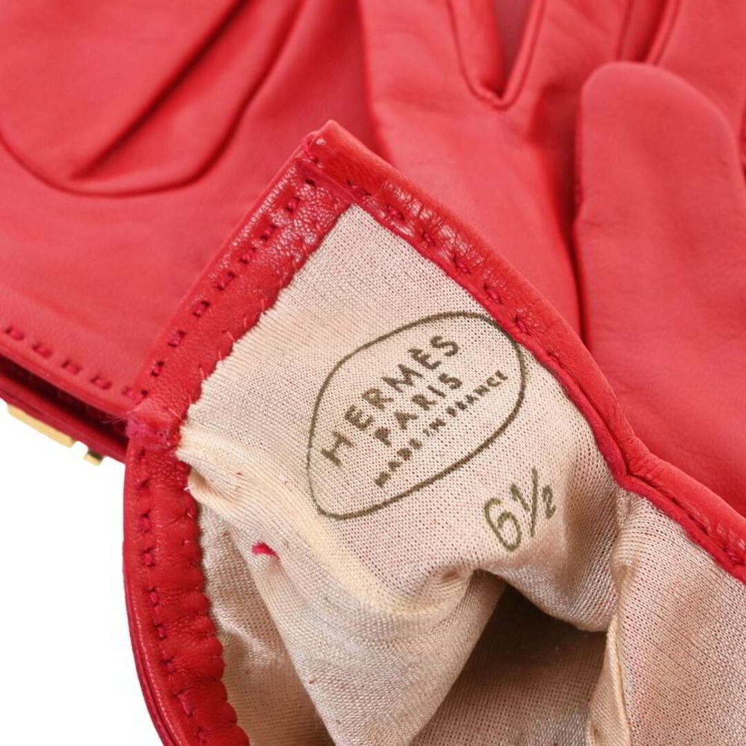 Hermes(エルメス)のHERMES フランス製 ケリー レザー グローブ 手袋 レディースのファッション小物(手袋)の商品写真