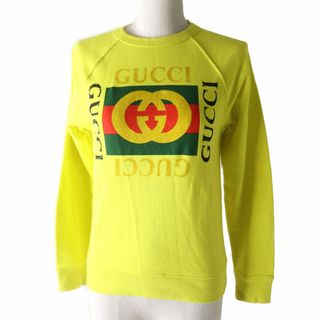 グッチ(Gucci)の美品★正規品 GUCCI グッチ 483878 チルドレンズ キッズ ウェブライン ヴィンテージロゴ 長袖 スウェット/トレーナー イエロー 10 伊製(トレーナー/スウェット)