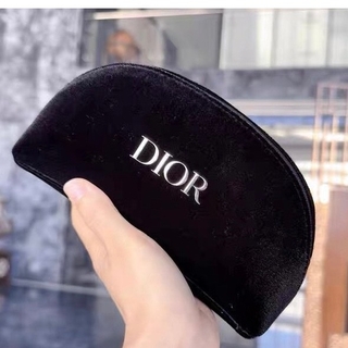 クリスチャンディオール(Christian Dior)のディオール　Dior ベロア　ポーチ　ブラック(ポーチ)