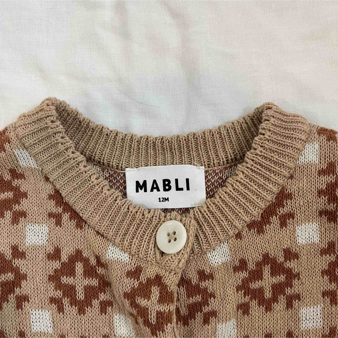 Caramel baby&child (キャラメルベビー&チャイルド)の［used］ mabli  カーディガン　12m キッズ/ベビー/マタニティのベビー服(~85cm)(カーディガン/ボレロ)の商品写真