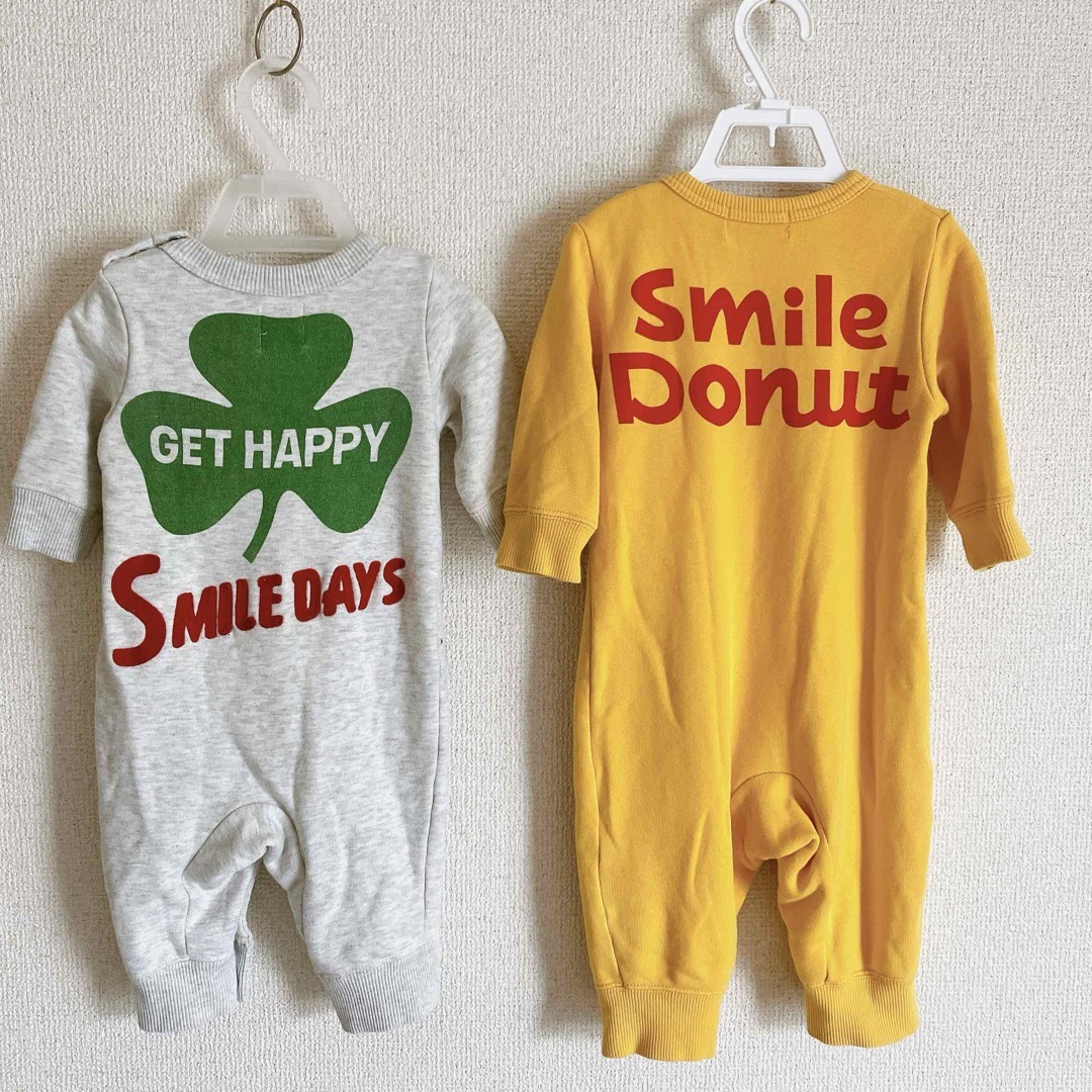 BAJA SMILE(バハスマイル)のバハ　ロンパース  2枚セット　スウェット　トレーナー キッズ/ベビー/マタニティのベビー服(~85cm)(ロンパース)の商品写真