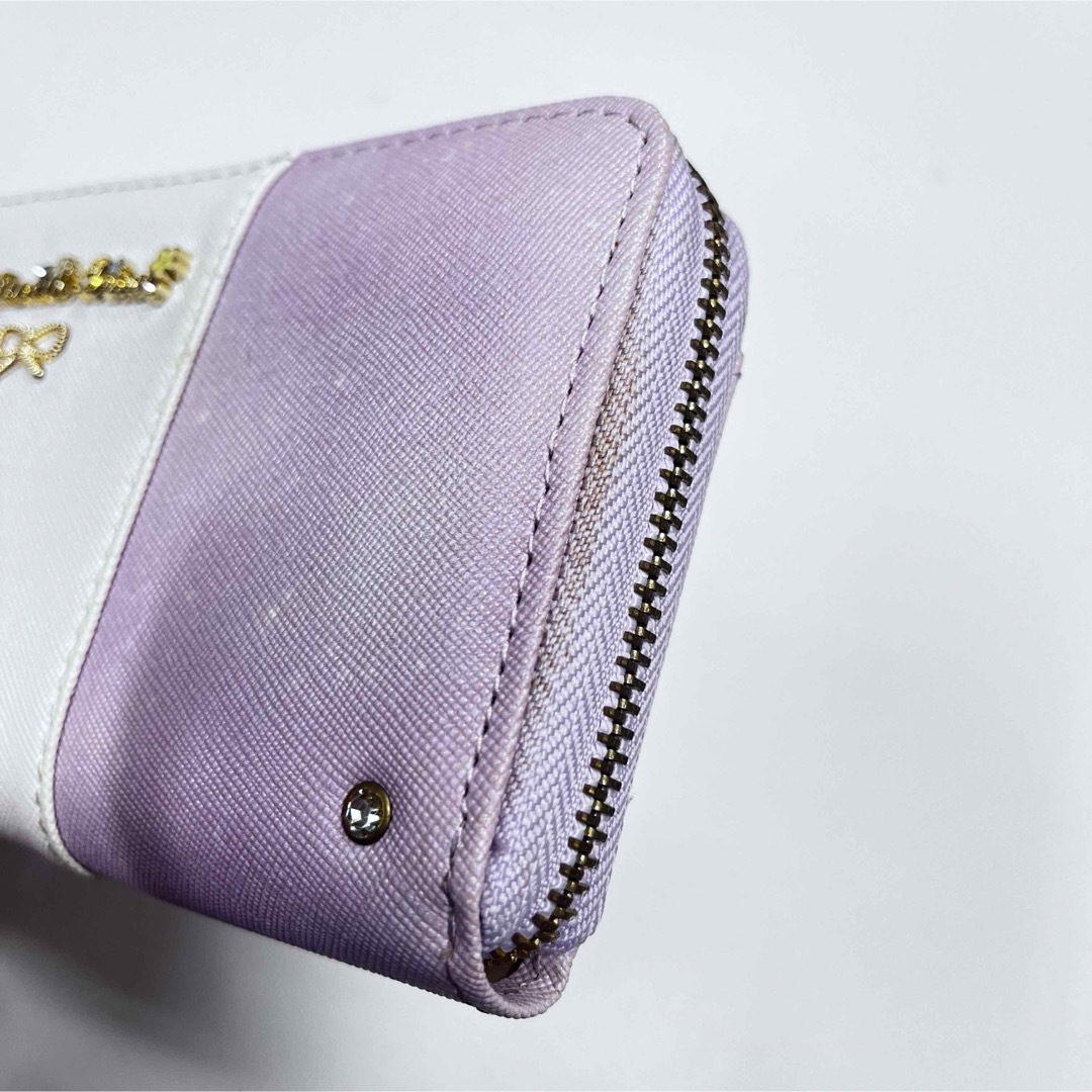 お花　トリコロール　長財布　女の子　パープル　紫　財布 レディースのファッション小物(財布)の商品写真