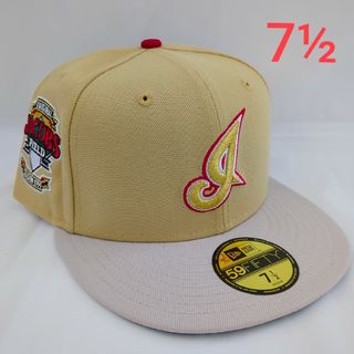 ニューエラー(NEW ERA)の新品　海外限定　インディアンス　ベージュ　NEWERA　CAP  7 1/2(キャップ)