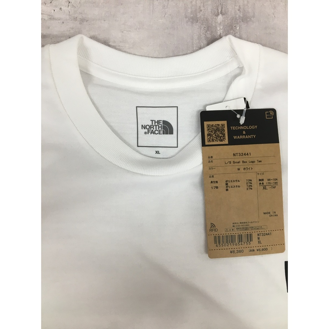 THE NORTH FACE(ザノースフェイス)のTHE NORTH FACE L/S SMALL BOX LOGO TEE ノースフェイス スモールボックスロゴ ロンT 長袖Tシャツ ホワイト XL【3602-004】 メンズのトップス(Tシャツ/カットソー(七分/長袖))の商品写真