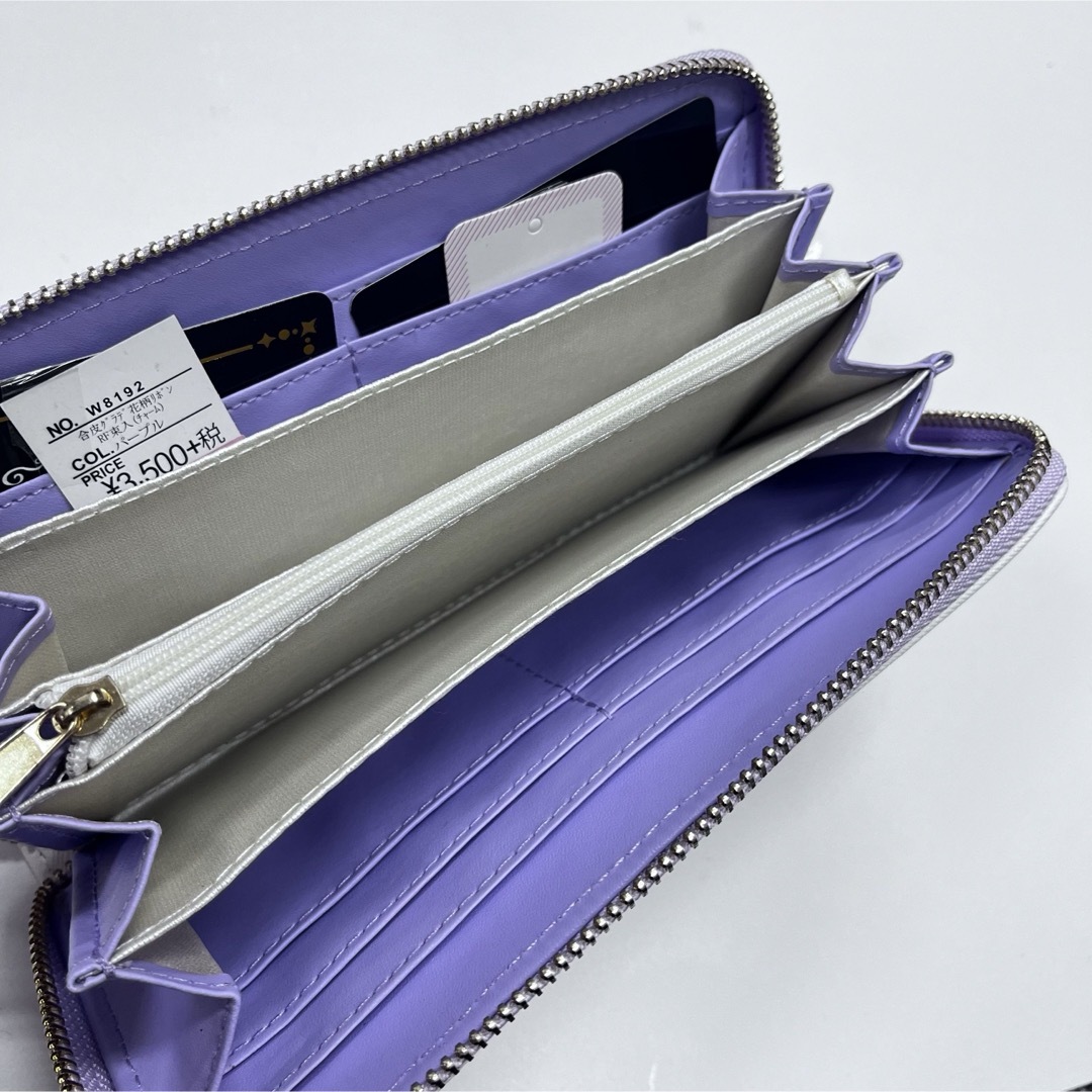 花柄　ピンク　パープル　長財布　お財布　グラデーション　紫　女の子 レディースのファッション小物(財布)の商品写真