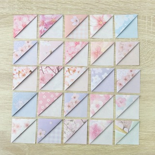 折り紙　三角しおり　50枚　桜柄(しおり/ステッカー)