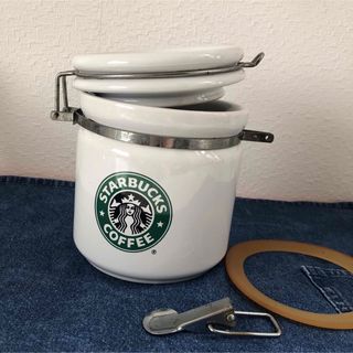 スターバックスコーヒー(Starbucks Coffee)のスタバ　ジャンク品　旧ロゴ　陶器キャニスター　(容器)