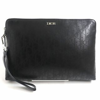 DIOR HOMME - 美品▼定価209000円 DIOR ディオールオム 2ESCA251VPD-H03E オブリーク ギャラクシー ロゴ金具 レザーポーチ/クラッチ 黒 伊製 箱・袋付き