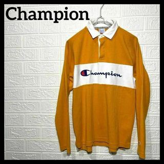 古着　美品　champion チャンピオン　ラガーシャツ　ポロシャツ　M　希少(ジャージ)