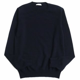 VALENTINO - 美品●2020年製 VALENTINO ヴァレンティノ ウール×カシミヤ ロングスリーブニット/セーター ダークネイビー M イタリア製 正規品 メンズ