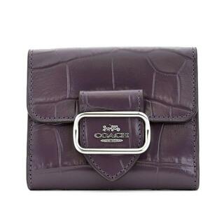 コーチ(COACH)の新品 コーチ COACH 2つ折り財布 SMALL MORGAN WALLET パープル(財布)