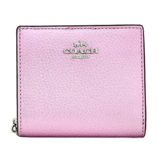 コーチ(COACH)の新品 コーチ COACH 2つ折り財布 SNAP WALLET メタリックライラック(財布)