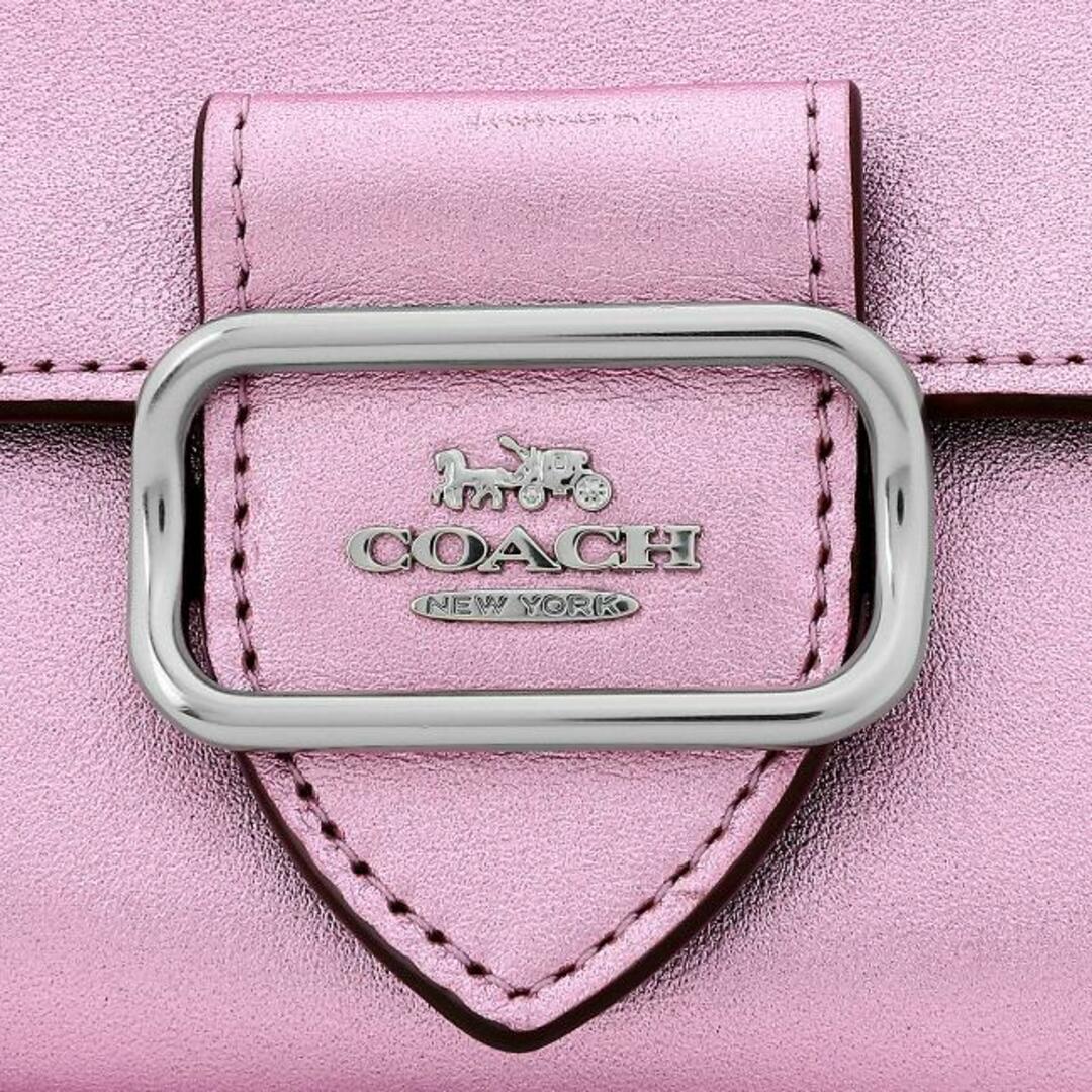 COACH(コーチ)の新品 コーチ COACH 2つ折り財布 SMALL MORGAN WALLET メタリックライラック レディースのファッション小物(財布)の商品写真