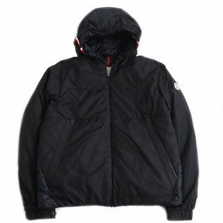 モンクレール(MONCLER)の良品●22-23AW MONCLER モンクレール MELAMPYRE トリコロール ロゴワッペン付き フーデッドダウンジャケット ブラック 2 正規品 メンズ(ダウンジャケット)