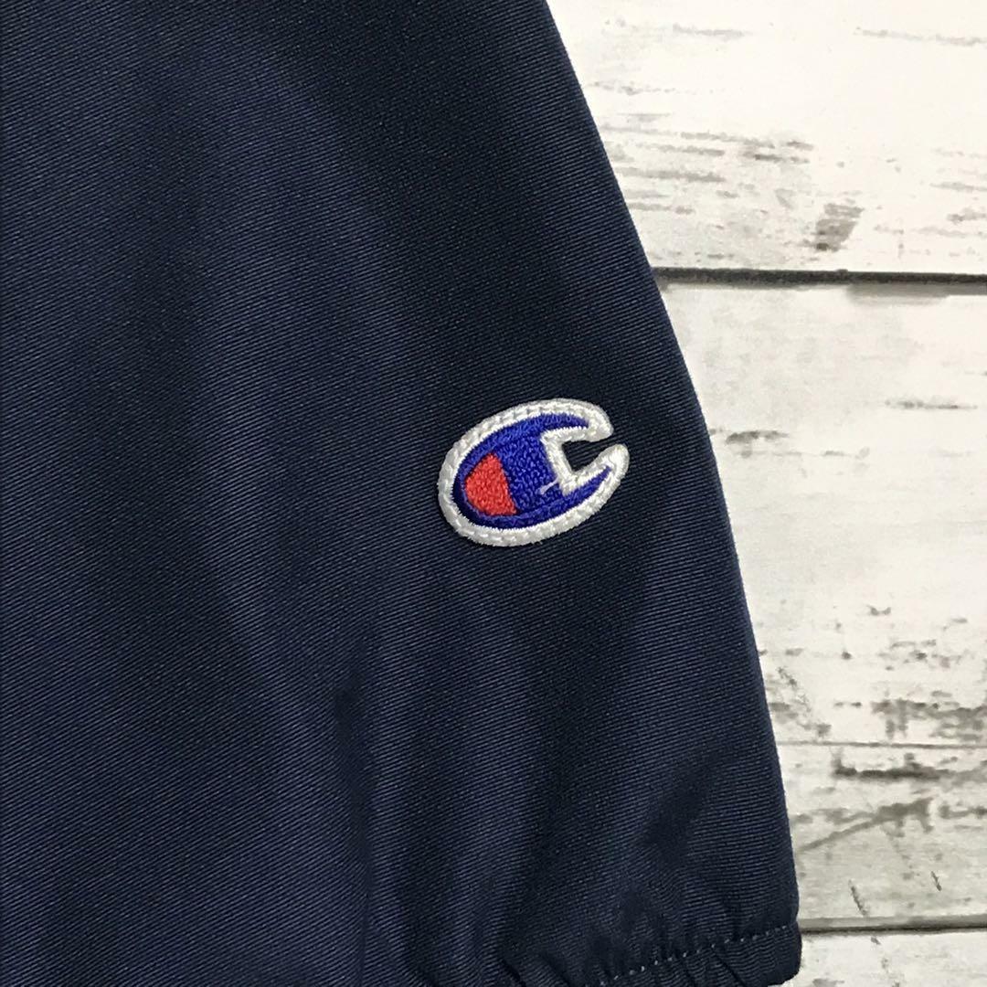 Champion(チャンピオン)の【裏メッシュ】チャンピオン　ビッグプリントナイロンジャケット　ネイビー　I14 メンズのジャケット/アウター(ナイロンジャケット)の商品写真