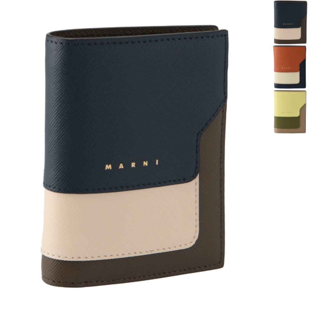 Marni(マルニ)のマルニ MARNI 財布 二つ折り ミニ財布 サフィアーノレザー PFMOQ14U13 LV520  レディースのファッション小物(財布)の商品写真