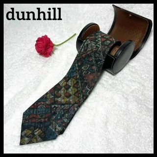 ダンヒル(Dunhill)のdunhill ダンヒル　ネクタイ　美品　紳士　スーツ　黒　高級　シルク　人気(ネクタイ)