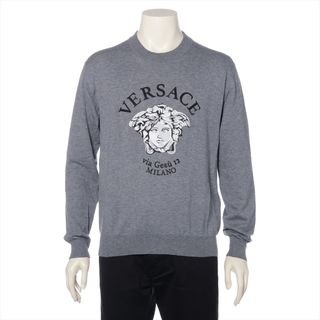 VERSACE - ヴェルサーチ メデューサ コットン×ウール 48 グレー メンズ その他ト