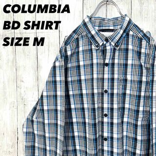 コロンビア(Columbia)のアウトドアブランド古着 COLUMBIAコロンビア　長袖チェック柄BDシャツM青(その他)