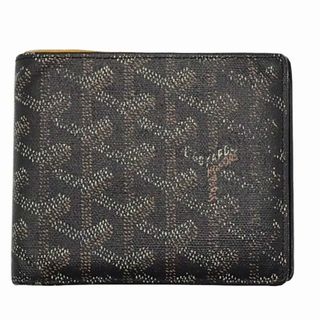 GOYARD　ゴヤール　2つ折財布　サンフロランタン　黒/ブラウン　PVC/レザー　APM11001　小物　レディース　メンズ(折り財布)