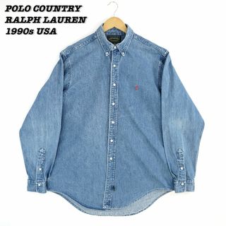 ダブルアールエル(RRL)のPOLO COUNTRY Denim Shirts L 1990s USA(シャツ)