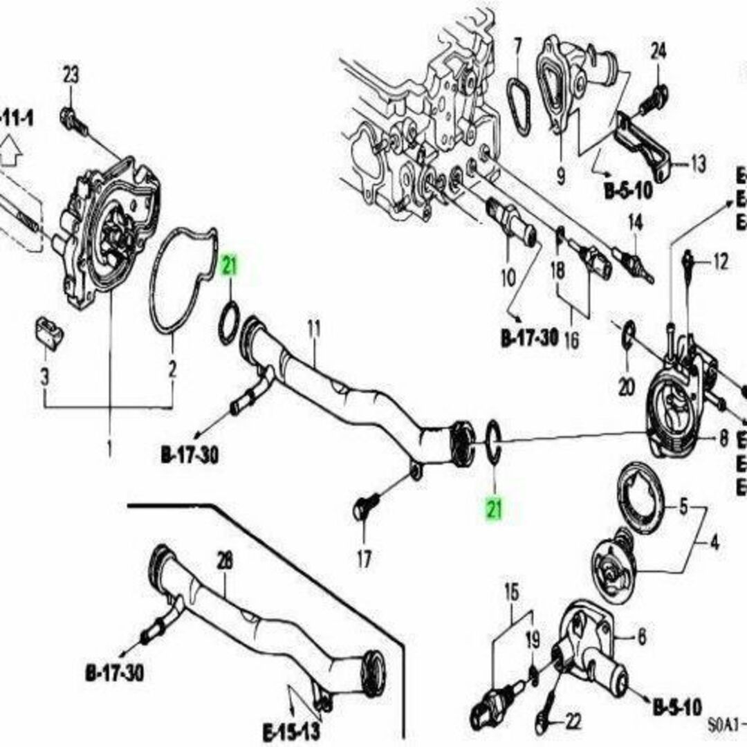 ホンダ(ホンダ)のホンダ Oリング ×2 プレリュード 純正 JDM OEM メーカー純正品 自動車/バイクの自動車(車種別パーツ)の商品写真