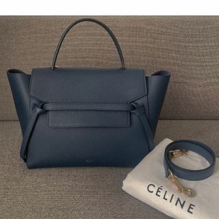 セリーヌ(celine)の美品 セリーヌ CELINE   ベルトバッグ ミニ / グレインドカーフスキン(ハンドバッグ)