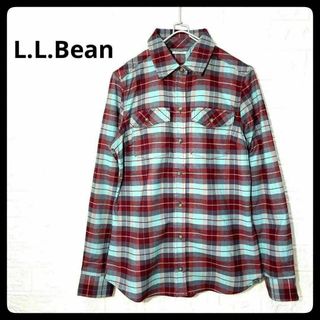 エルエルビーン(L.L.Bean)の美品 エルエルビーン L.L.Bean チェック柄 長袖 フランネルシャツ　古着(シャツ)