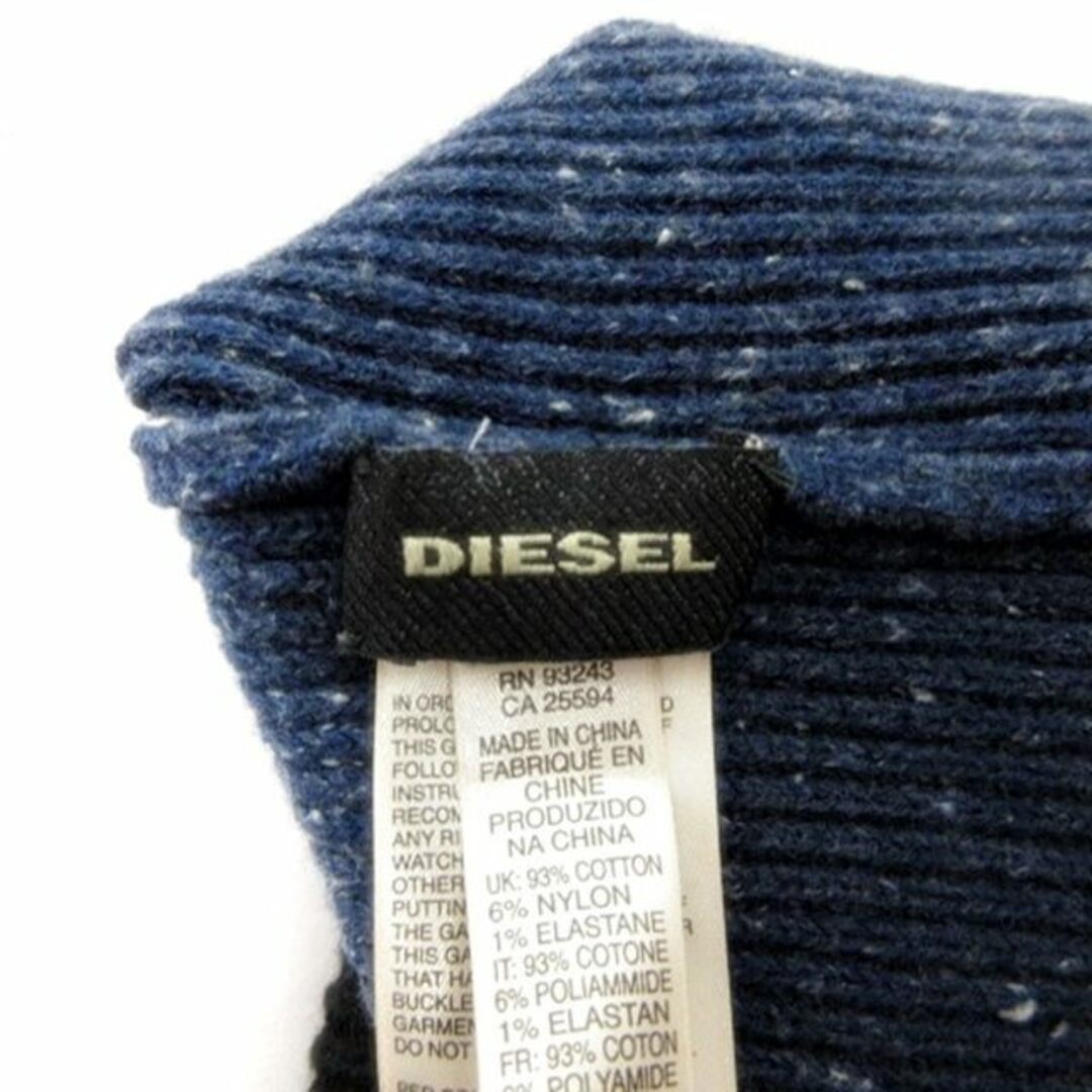 DIESEL(ディーゼル)のディーゼル DIESEL リブビーニー ニット帽 コットン 紺 ネイビー 帽子 メンズの帽子(ニット帽/ビーニー)の商品写真