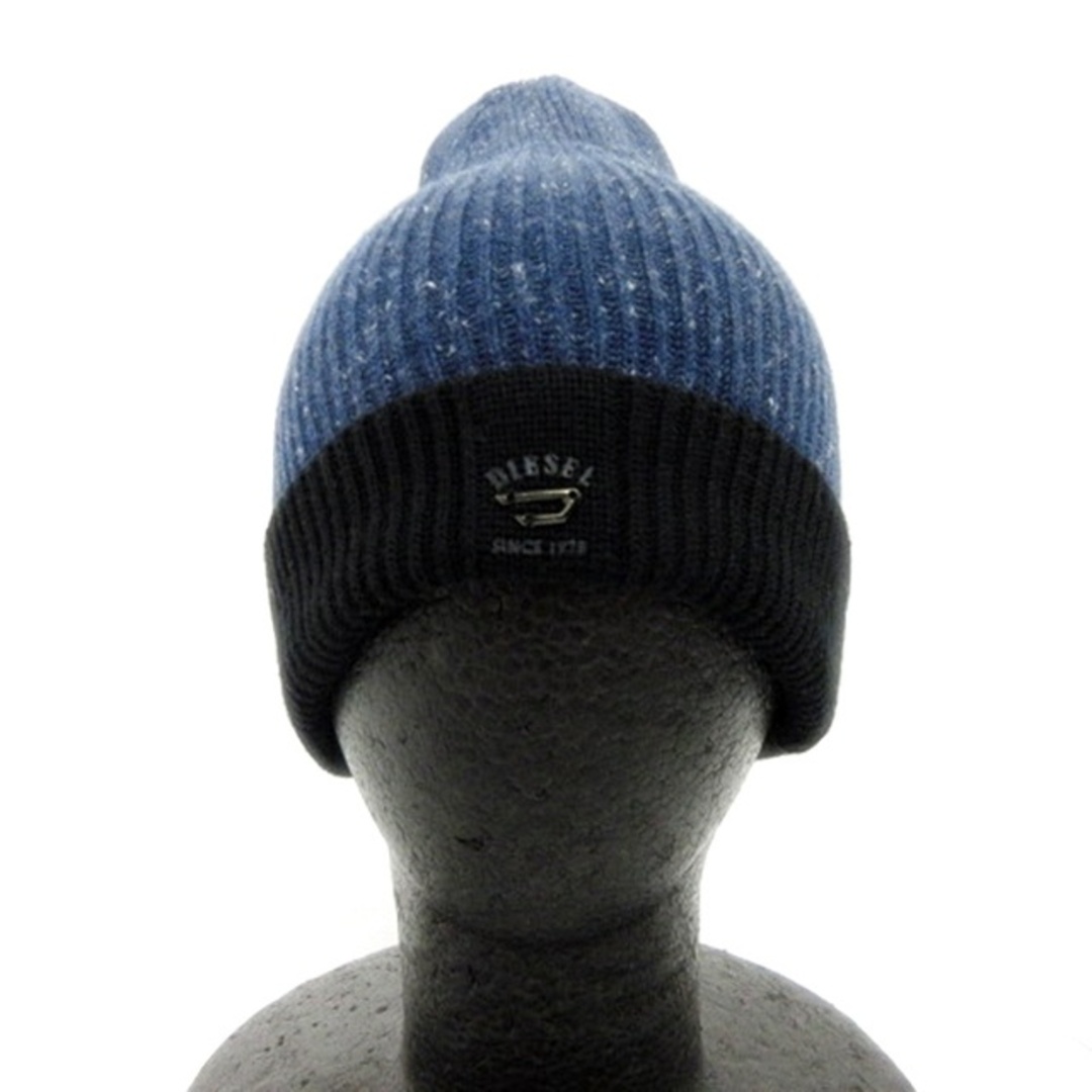 DIESEL(ディーゼル)のディーゼル DIESEL リブビーニー ニット帽 コットン 紺 ネイビー 帽子 メンズの帽子(ニット帽/ビーニー)の商品写真