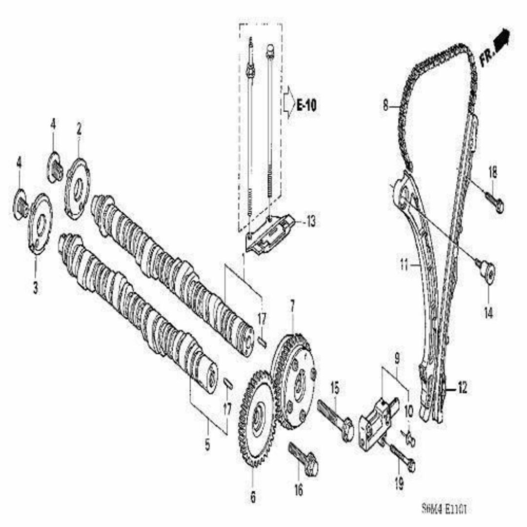 ホンダ(ホンダ)のホンダ エンジンタイミングチェーンガイド ×1 アコード メーカー純正品 自動車/バイクの自動車(車種別パーツ)の商品写真