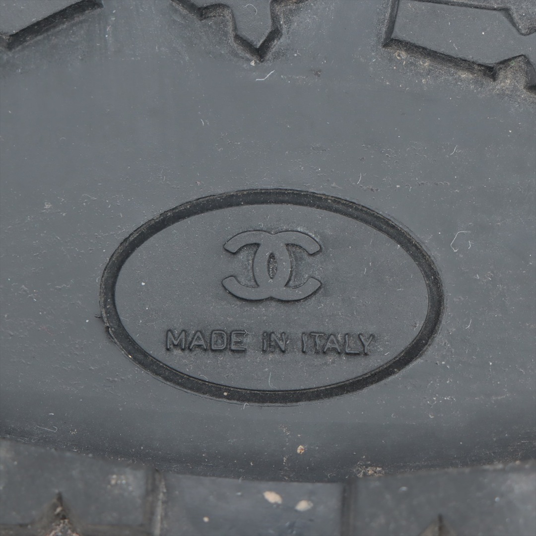 CHANEL(シャネル)のシャネル ココマーク ウール×レザー 36 ブラック レディース ブーツ レディースの靴/シューズ(ブーツ)の商品写真