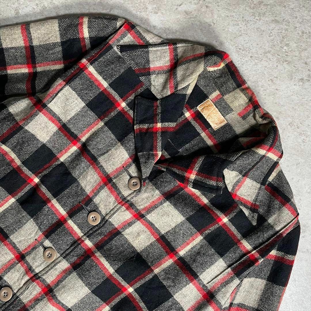 PENDLETON(ペンドルトン)の40s ヴィンテージ PENDLETON 開襟シャツジャケット タータンチェック レディースのトップス(シャツ/ブラウス(長袖/七分))の商品写真