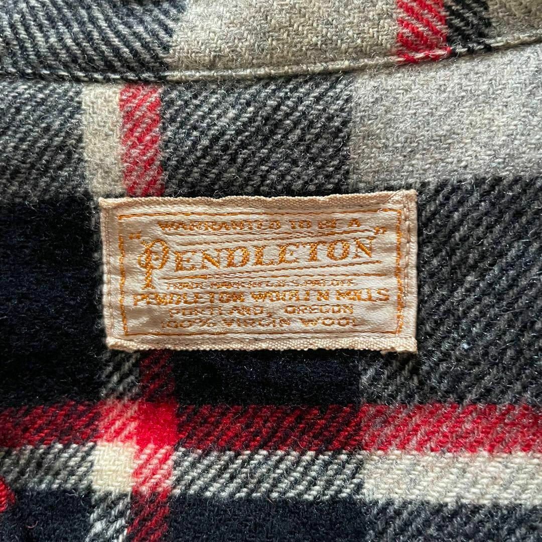 PENDLETON(ペンドルトン)の40s ヴィンテージ PENDLETON 開襟シャツジャケット タータンチェック レディースのトップス(シャツ/ブラウス(長袖/七分))の商品写真