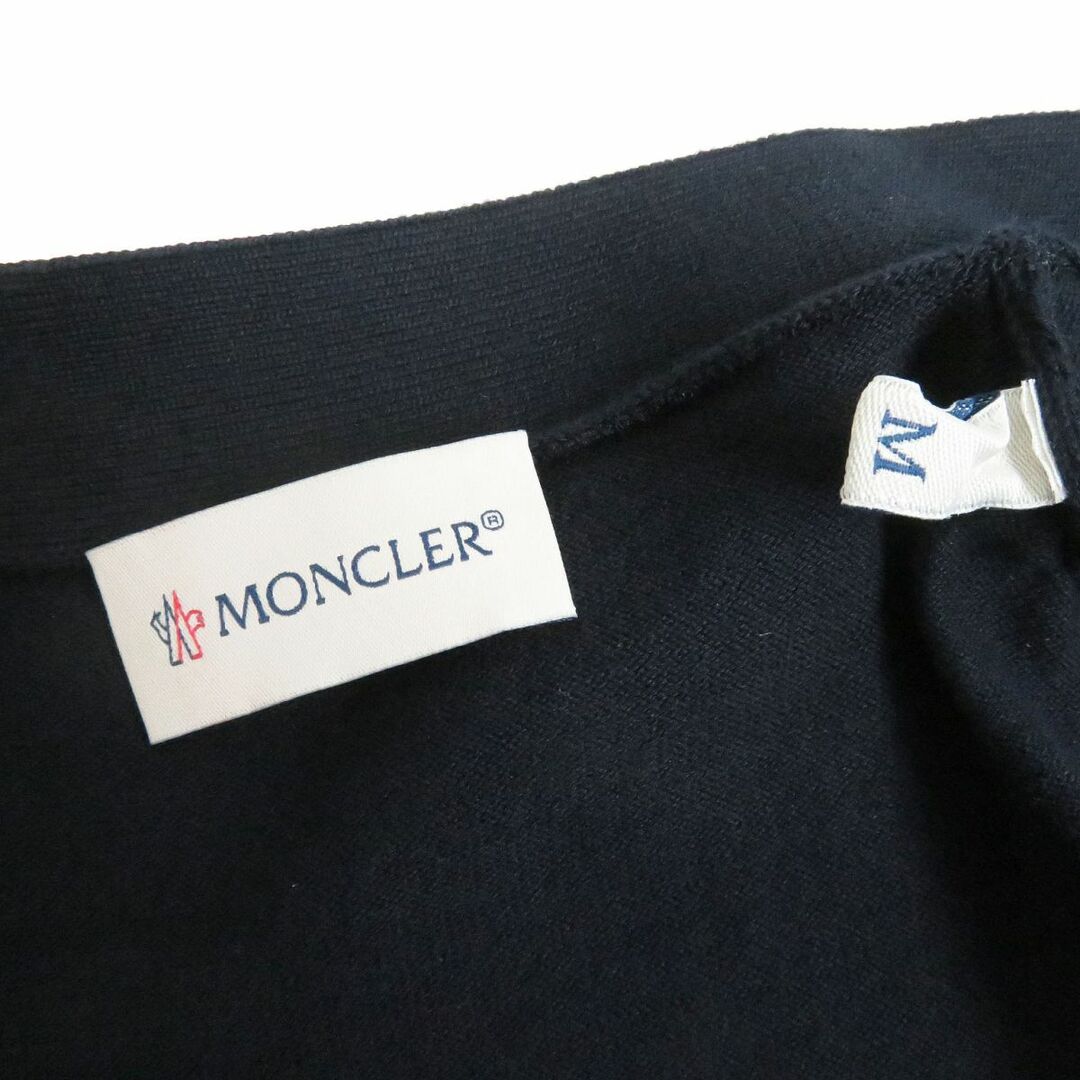 MONCLER(モンクレール)の未使用品□2019年製 MONCLER/モンクレール MAGLIA TRICOT CARDIGAN ナイロン切替 長袖 ニットカーディガン/セーター ネイビー M 正規品 メンズのトップス(カーディガン)の商品写真