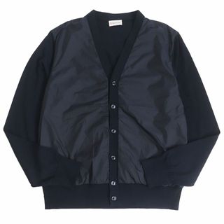 モンクレール(MONCLER)の未使用品□2019年製 MONCLER/モンクレール MAGLIA TRICOT CARDIGAN ナイロン切替 長袖 ニットカーディガン/セーター ネイビー M 正規品(カーディガン)