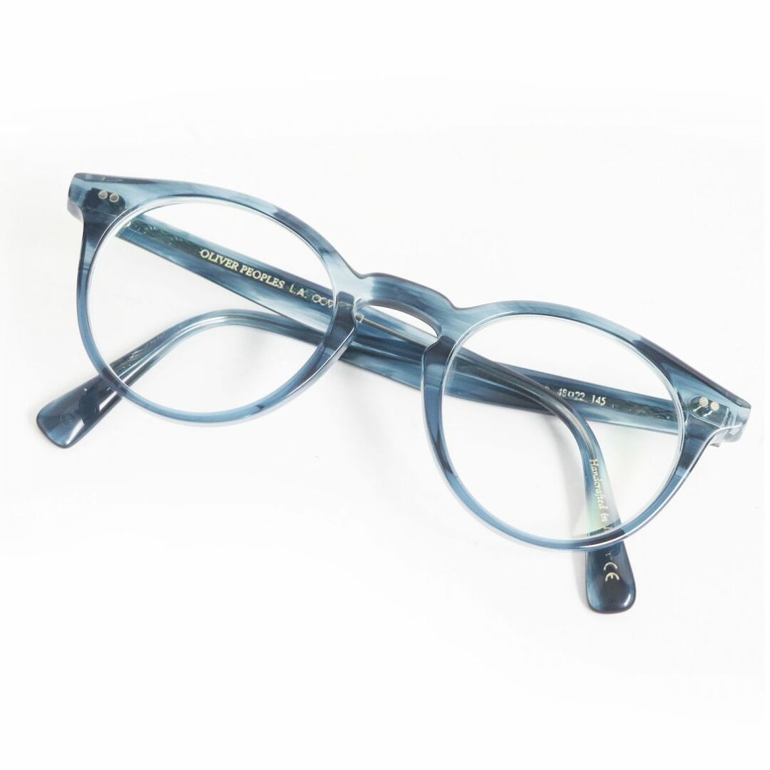 Oliver Peoples(オリバーピープルズ)の美品□OLIVER PEOPLES/オリバーピープルズ OV5459U Romare ロメア キーホールブリッジ メガネ/アイウェア ブルー 48□22-145 伊製 度入り メンズのファッション小物(サングラス/メガネ)の商品写真