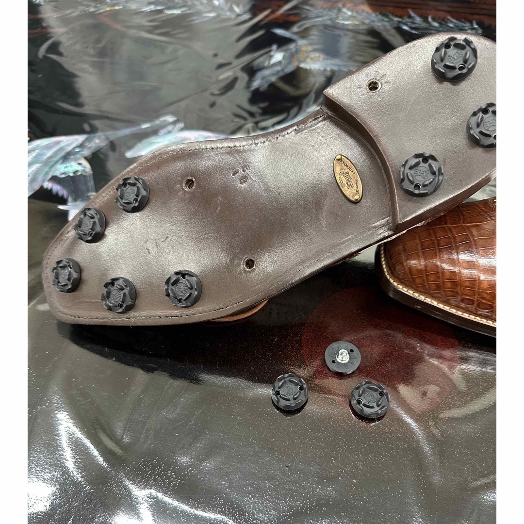 men's靴　8.5 クロコダイル 🇺🇸 新同 メンズの靴/シューズ(ドレス/ビジネス)の商品写真