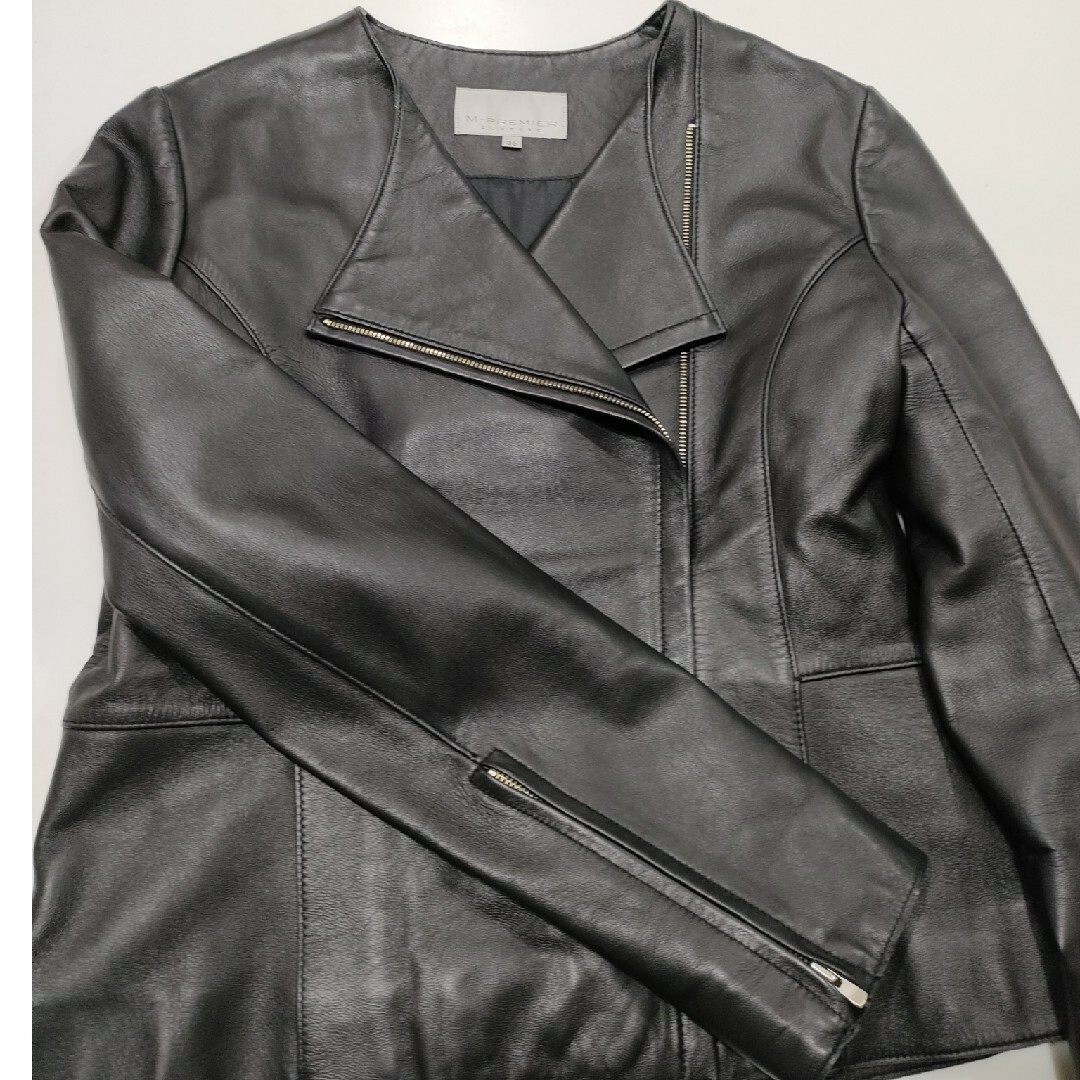 M-premier(エムプルミエ)のライダースジャケット　羊革 レディースのジャケット/アウター(ライダースジャケット)の商品写真