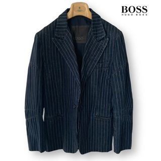 ヒューゴボス(HUGO BOSS)の美品/HUGO BOSS/ピークドラペル/コットンデニムジャケット(テーラードジャケット)