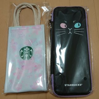 スターバックス(Starbucks)のスタバのペンケースとストローセット(ペンケース/筆箱)