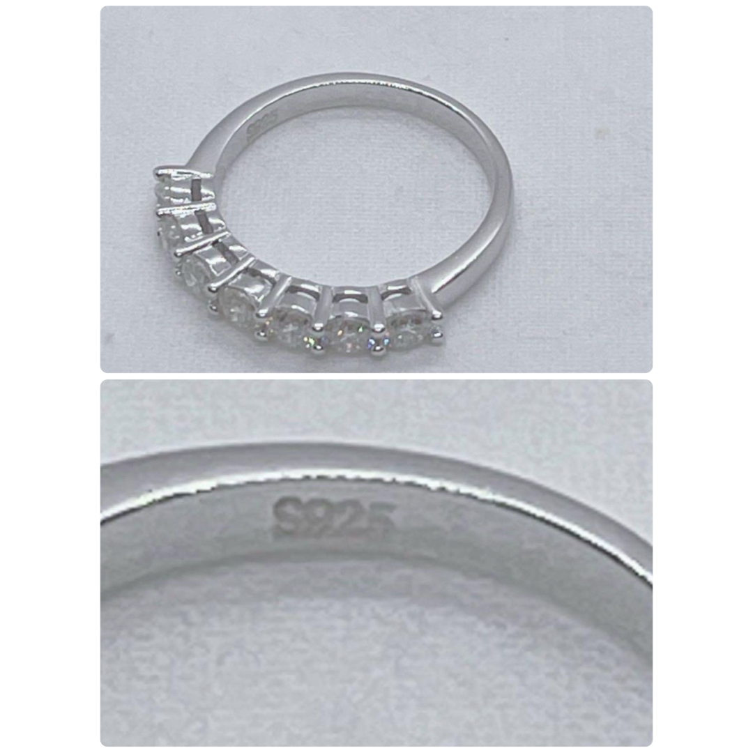 0.7ct モアサナイト　リング　指輪　S925  15号　ハーフエタニティ レディースのアクセサリー(リング(指輪))の商品写真