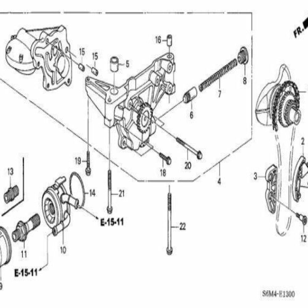 ホンダ(ホンダ)のホンダ インテグラ シビック DC5 エンジンタイミングチェーンガイド 自動車/バイクの自動車(車種別パーツ)の商品写真