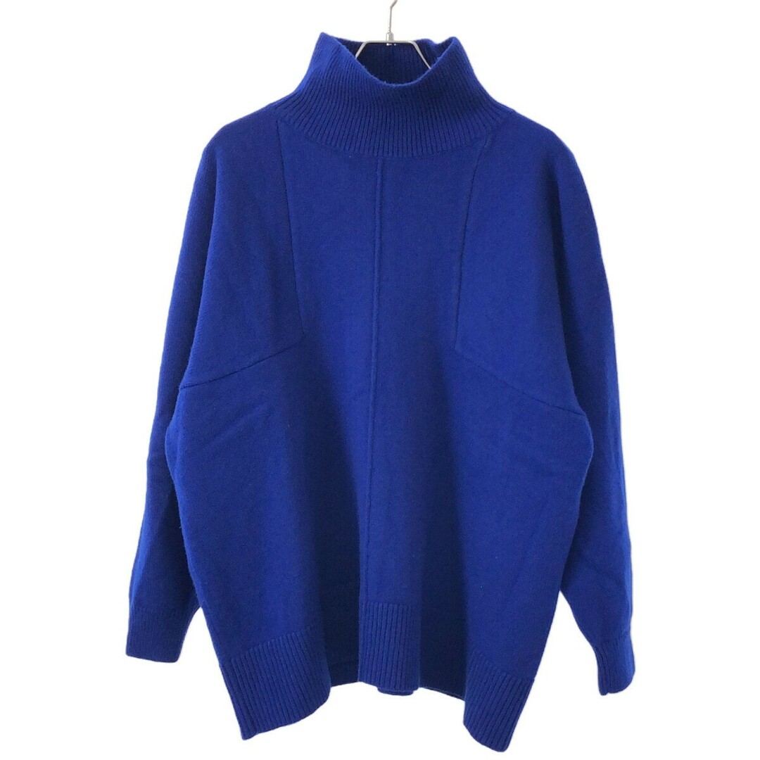 ENFOLD(エンフォルド)のENFOLD エンフォルド 22AW WIDE-BOX PULLOVER ワイドボックスプルオーバーニットセーター 300FA270-2680 ブルー 38 レディースのトップス(ニット/セーター)の商品写真