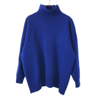 エンフォルド(ENFOLD)のENFOLD エンフォルド 22AW WIDE-BOX PULLOVER ワイドボックスプルオーバーニットセーター 300FA270-2680 ブルー 38(ニット/セーター)