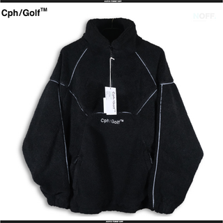 CPH/Golf REFLECTIVE TAPE FLEECE ボアジャケット黒(ブルゾン)